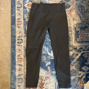 Forest Green Lou and Grey High-Waisted Leggings with Side Pockets